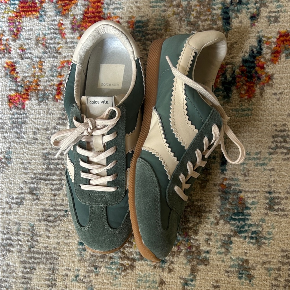 Dolce Vita Men's Sneakers in Green and Cream